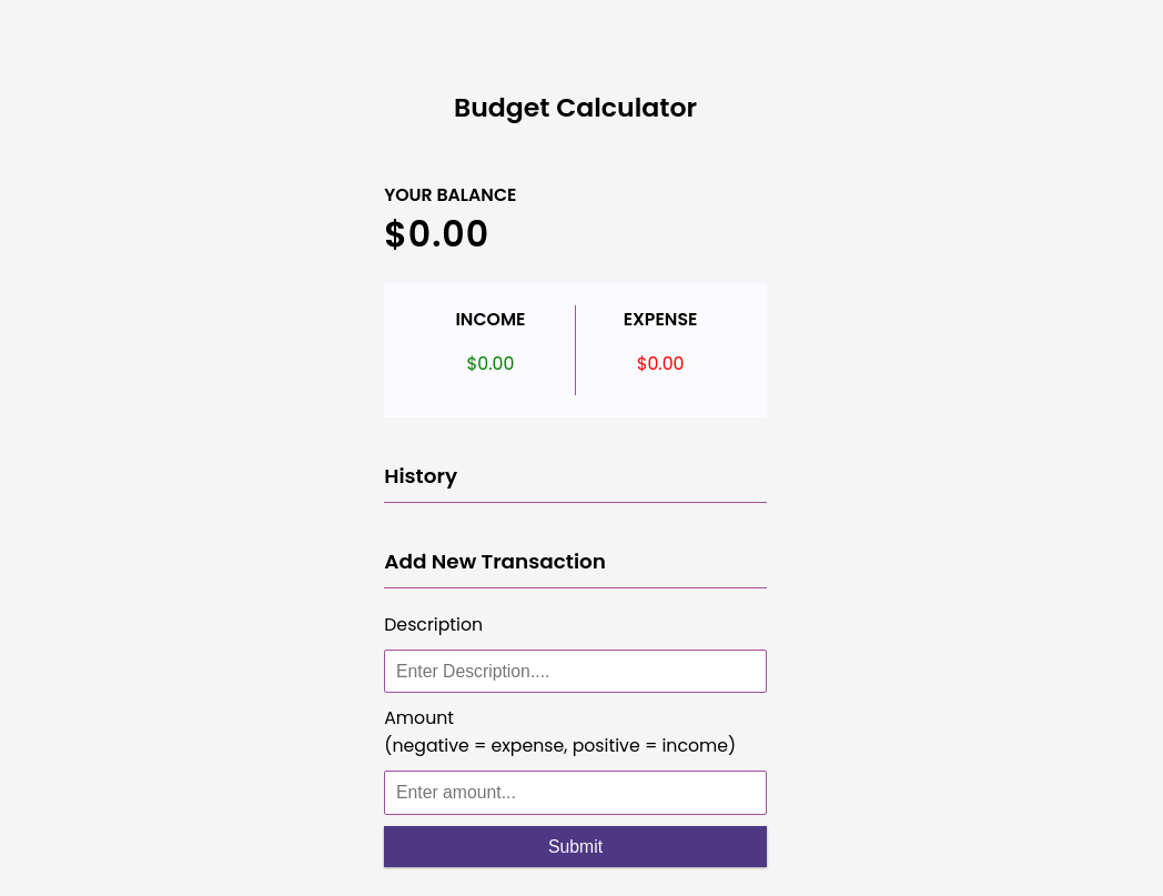 Budget Calc